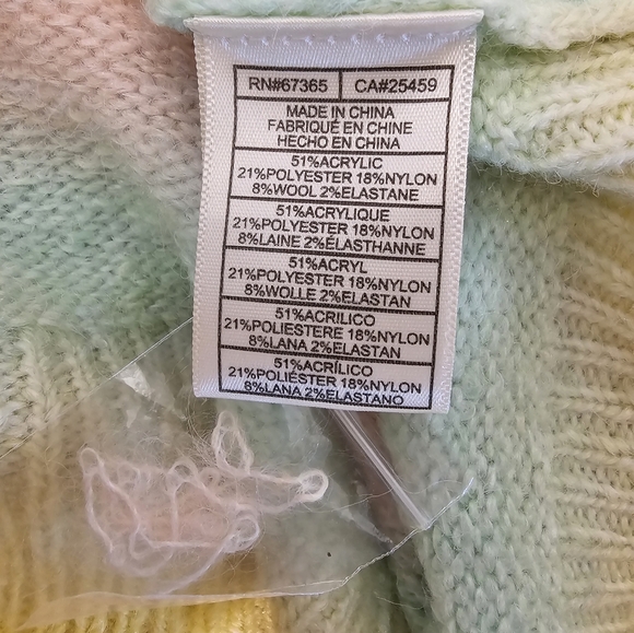 BB Dakota by Steve Madden Ladies' Ombre Wool Sweater, Yellow Ombre Large - Picture 5 of 11